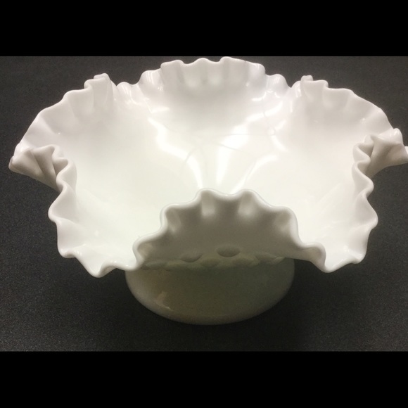 Fenton White Hobnail Pedestal Dish - Picture 2 of 6